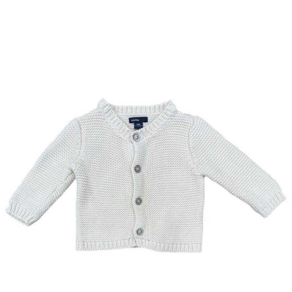 Gap Cream Knit Cardigan Sweater 6-12 Months